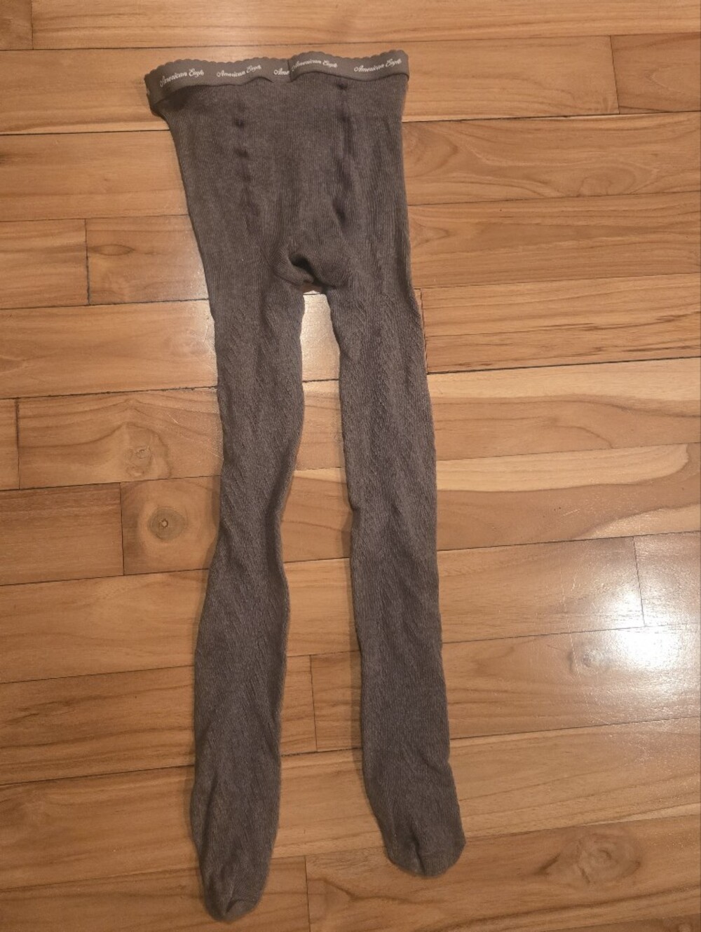 Soft Brown Ribbed Tights - Picture 3 of 4
